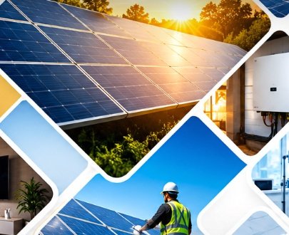 Solar energy installation and photovoltaic panels